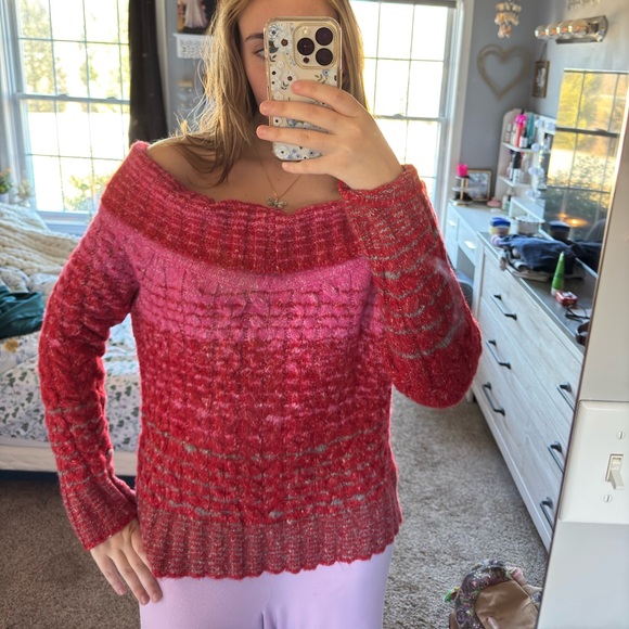 Womens Off the Shoulder Sweater - Picture 1 of 6